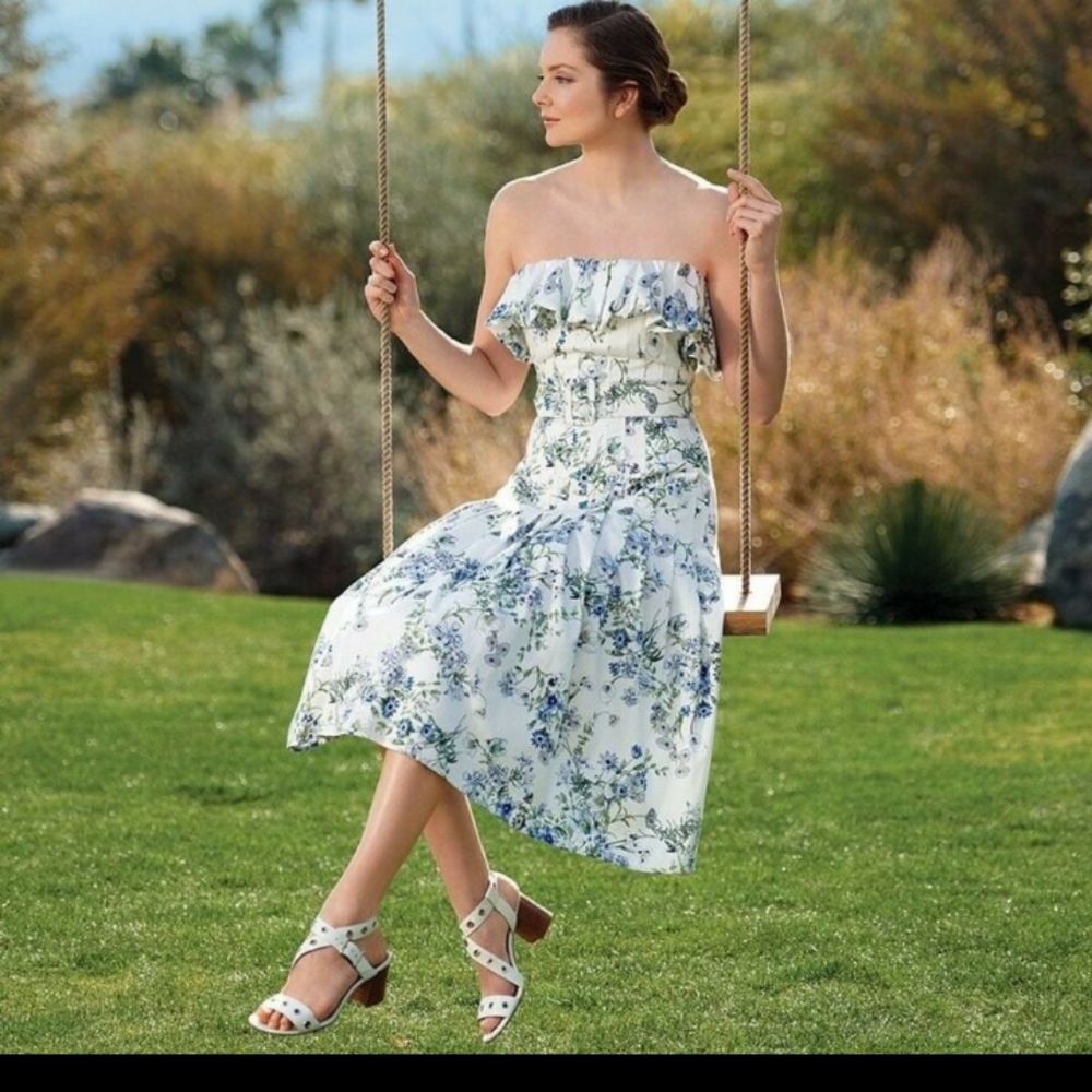 Antonio Melani Tabitha Blue Floral Dress